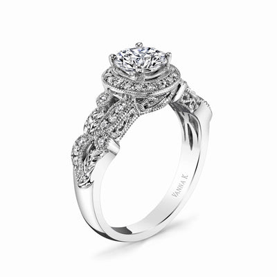 Hand Engraved Perfect Profile Diamond Ring Style 18R873DCZ