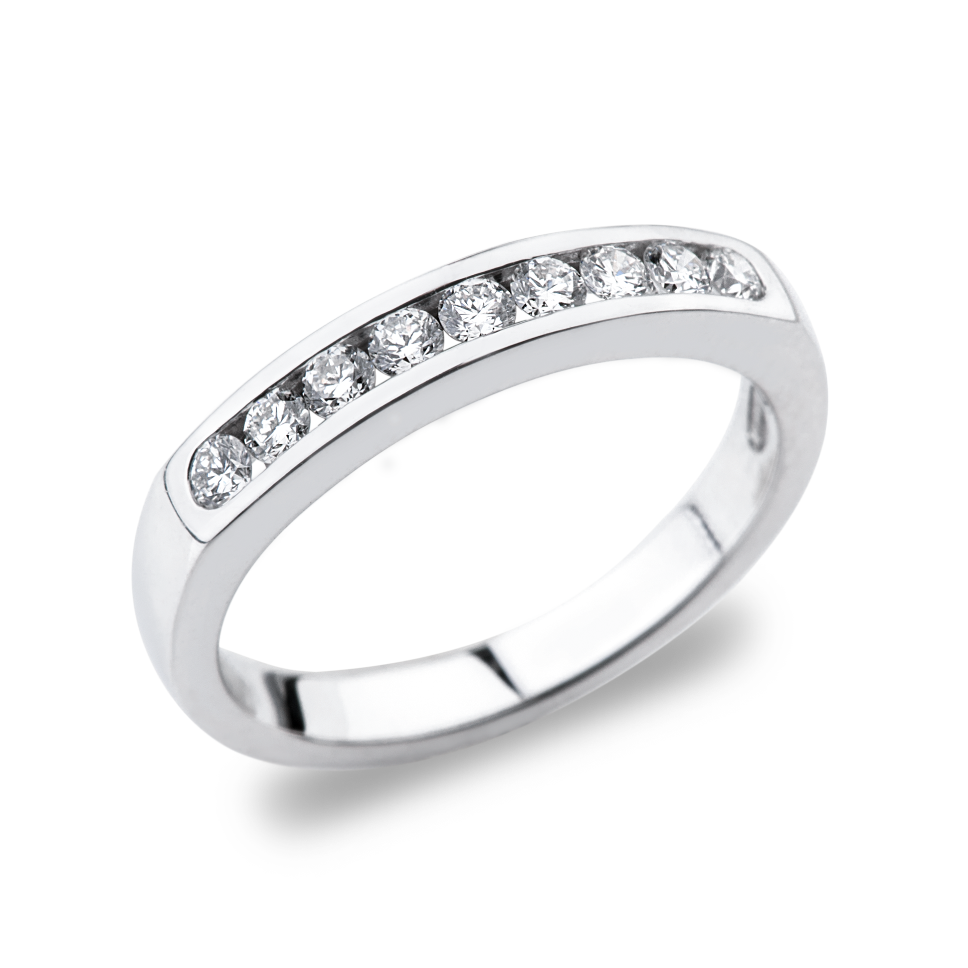 14K White Gold Diamond Wedding/Anniversary Band