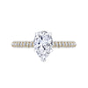 14K Yellow gold diamond engagement ring