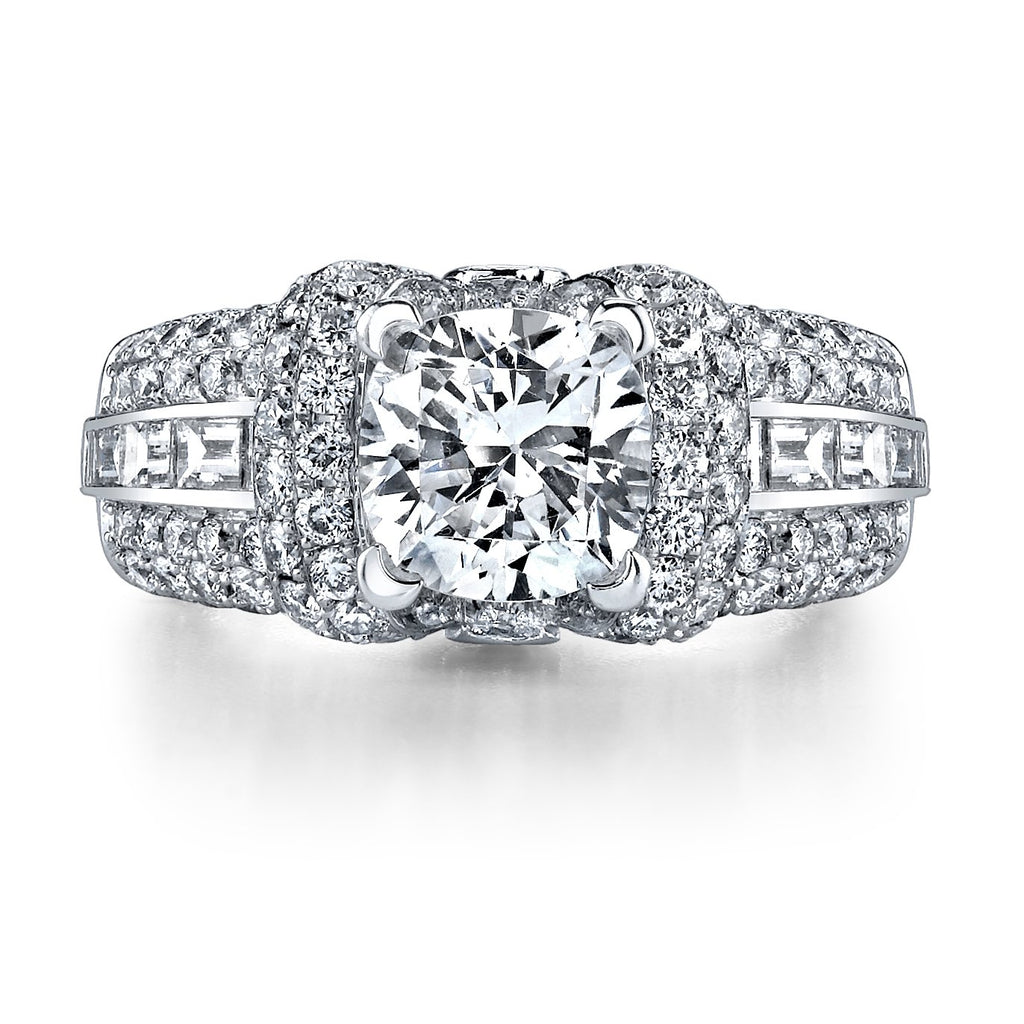 18K White Gold Diamond Engagement Ring