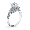 18K White Gold Diamond Engagement Ring