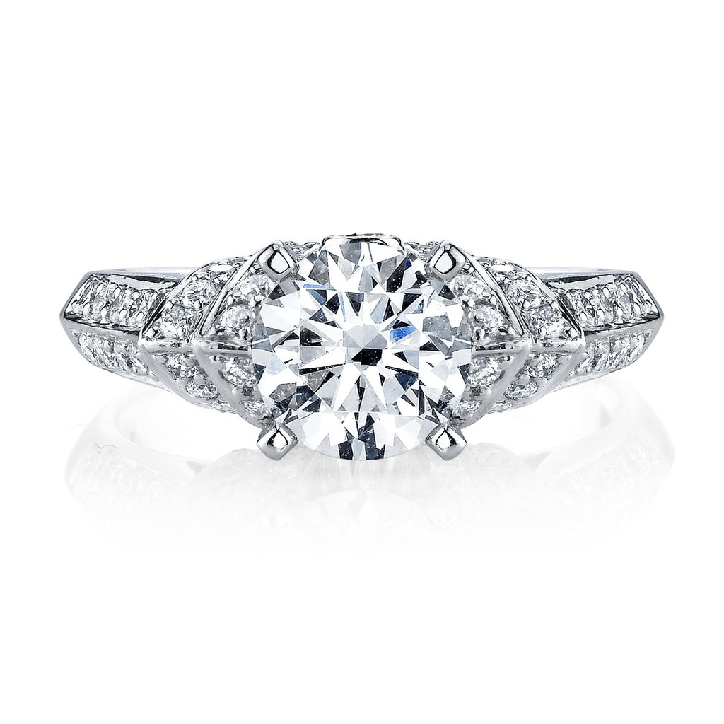 18K White Gold Diamond Engagement Ring