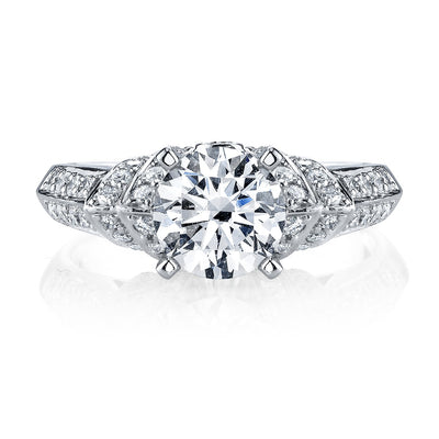 18K White Gold Diamond Engagement Ring