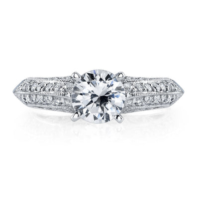 18K White Gold Diamond Engagement Ring