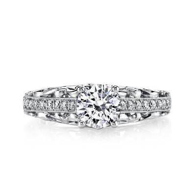 18K White Gold Diamond Engagement Ring