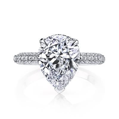18K White Gold Diamond Engagement Ring