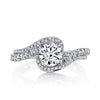 18K White Gold Diamond Engagement Ring