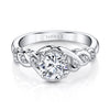 18K White Gold Diamond Engagement Ring