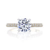 18K YELLOW GOLD PAVE ROUND ENGAGEMENT RING