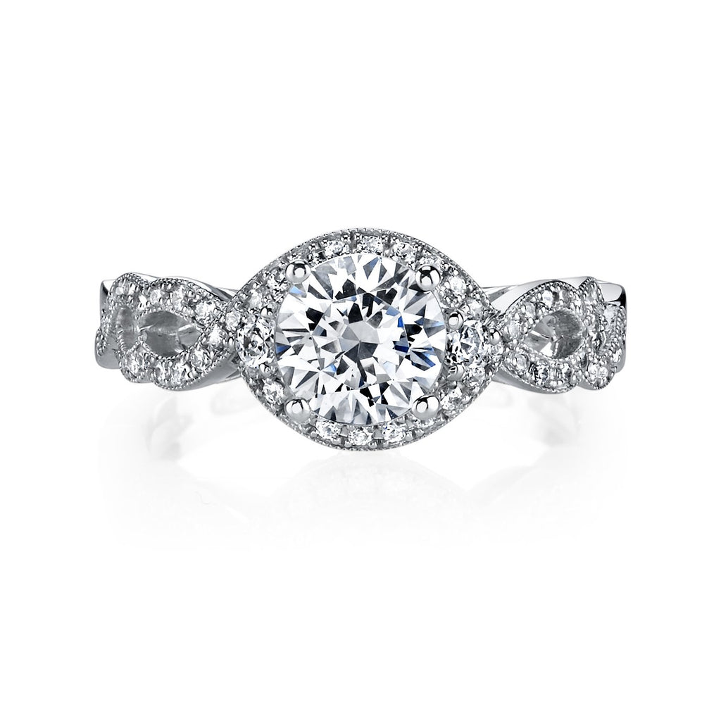 18K White Gold Diamond Engagement Ring