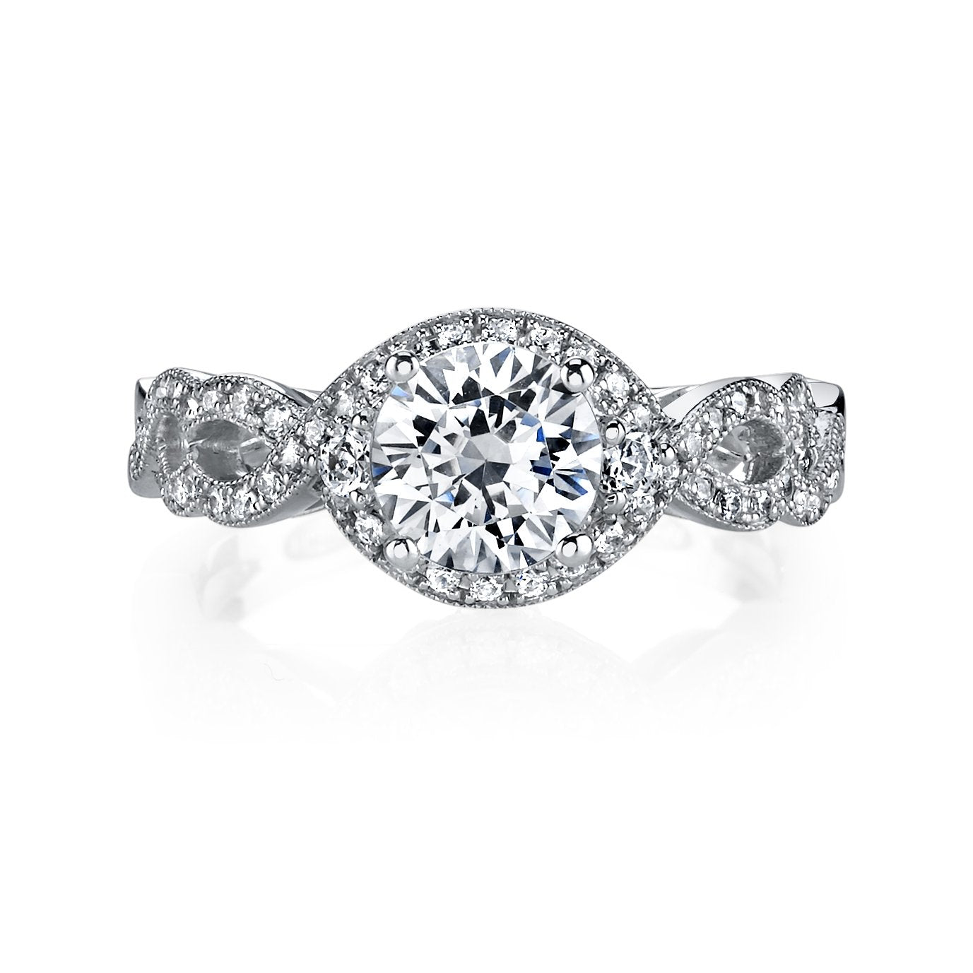 18K White Gold Diamond Engagement Ring