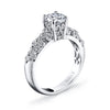 18K White Gold Diamond Engagement Ring