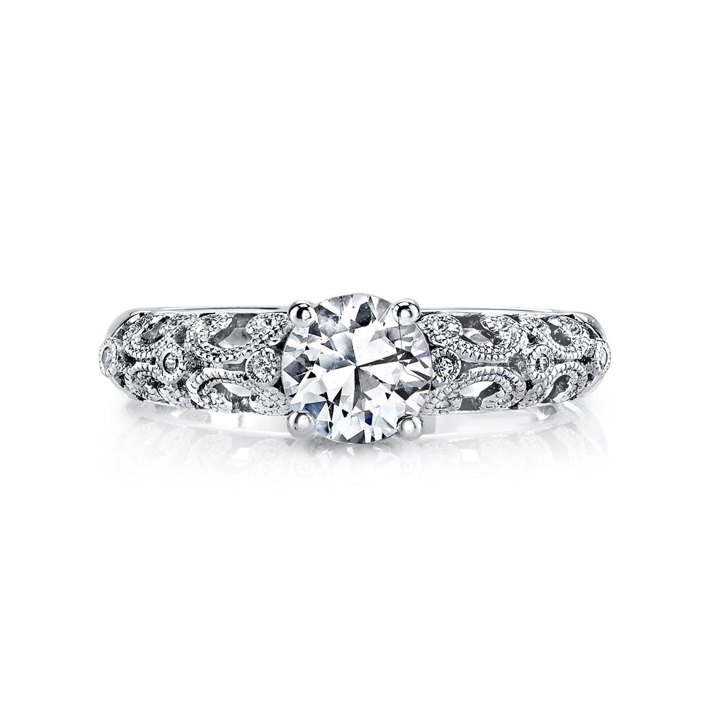 18K White Gold Diamond Engagement Ring