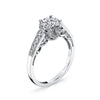 18K White Gold Diamond Engagement Ring