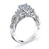 18K White Gold Diamond Engagement Ring