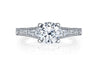 18K White Gold Diamond Engagement Ring