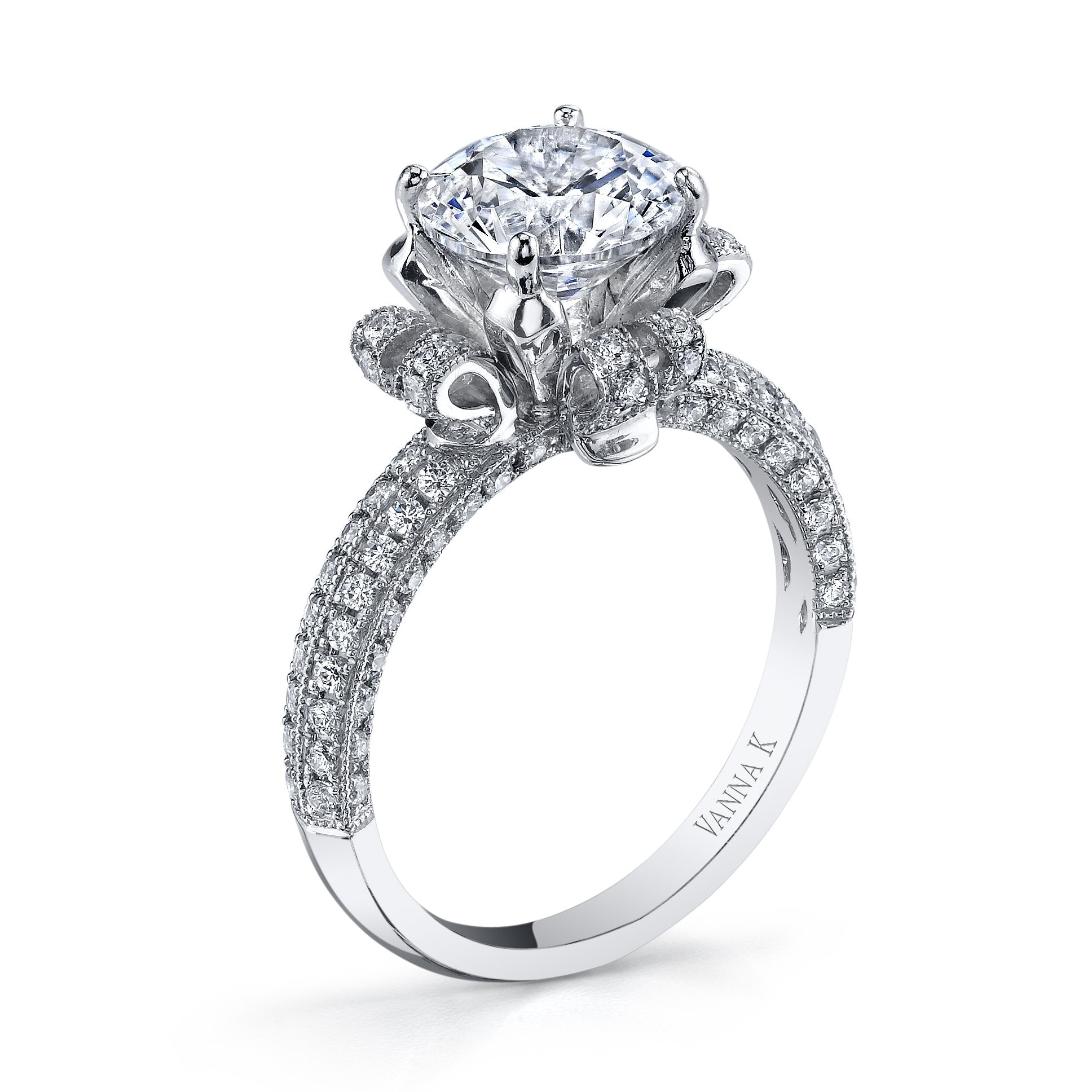 18K White Gold Diamond Engagement Ring