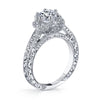 18K White Gold Halo Diamond Engagement Ring