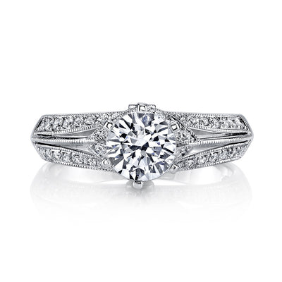 18K White Gold Diamond Engagement Ring