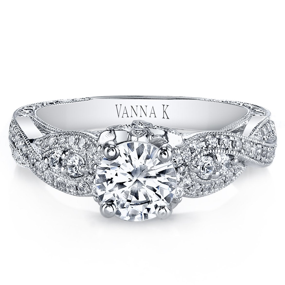 18K White Gold Diamond Engagement Ring