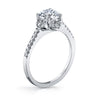 18K White Gold Diamond Engagement Ring