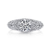 18K White Gold Diamond Engagement Ring