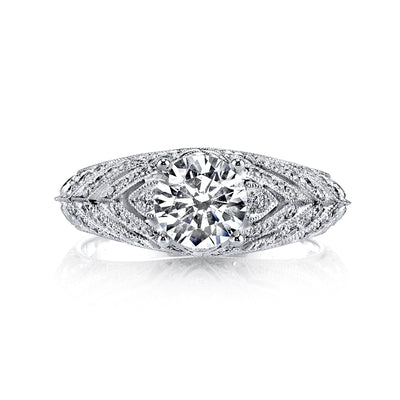 18K White Gold Diamond Engagement Ring