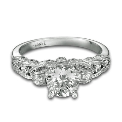 18K White Gold Diamond Engagement Ring