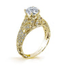 18K YELLOW GOLD DIAMOND ENGAGEMENT RING