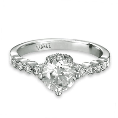 18K White Gold Diamond Engagement Ring