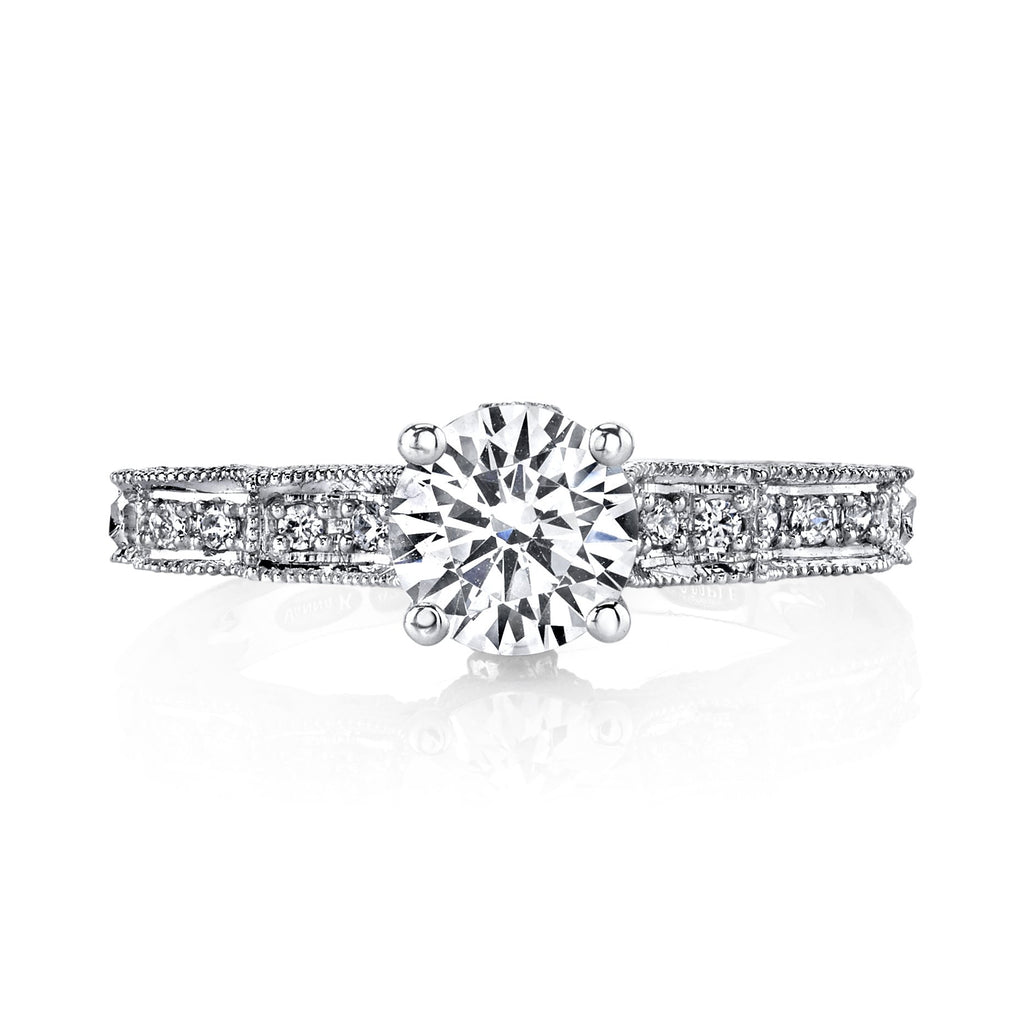 18K White Gold Diamond Engagement Ring