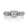 18K Two Tone Diamond Engagement Ring