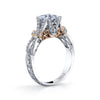 18K Two Tone Diamond Engagement Ring