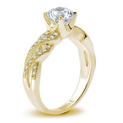 18K YELLOW GOLD DIAMOND ENGAGEMENT RING