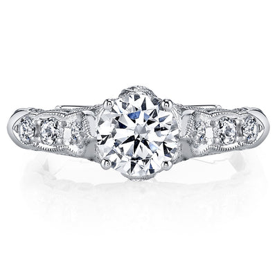 18K White Gold Diamond Engagement Ring