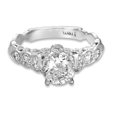 18K White Gold Diamond Engagement Ring