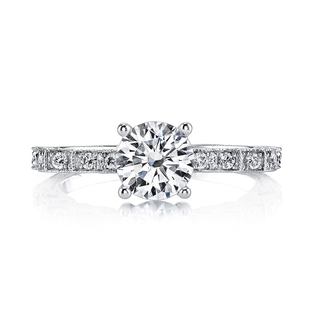 18K White Gold Diamond Engagement Ring