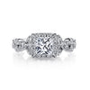 18K White Gold Halo Diamond Engagement Ring