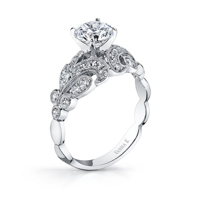 18K White Gold Diamond Engagement Ring