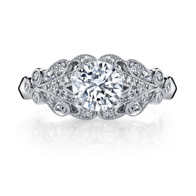 18K White Gold Diamond Engagement Ring