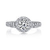 18K White Gold Halo Diamond Engagement Ring