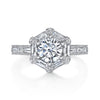 18K White Gold Halo Diamond Engagement Ring