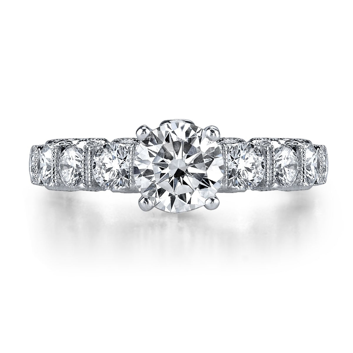 18K White Gold Diamond Engagement Ring