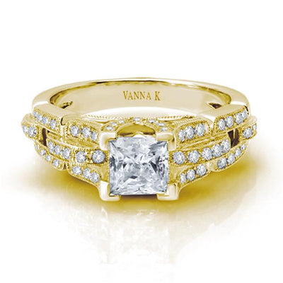 18K YELLOW GOLD DIAMOND ENGAGEMENT RING