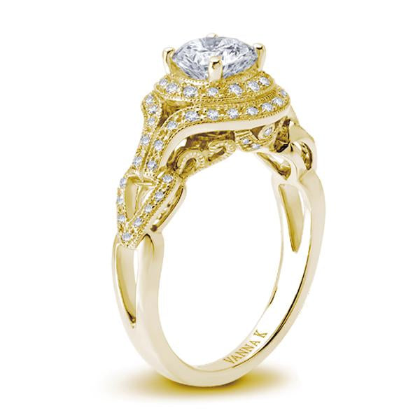 18K YELLOW GOLD DIAMOND ENGAGEMENT RING