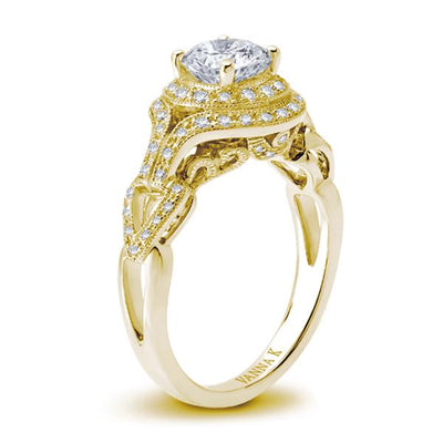 18K YELLOW GOLD DIAMOND ENGAGEMENT RING