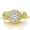 18K YELLOW GOLD DIAMOND ENGAGEMENT RING