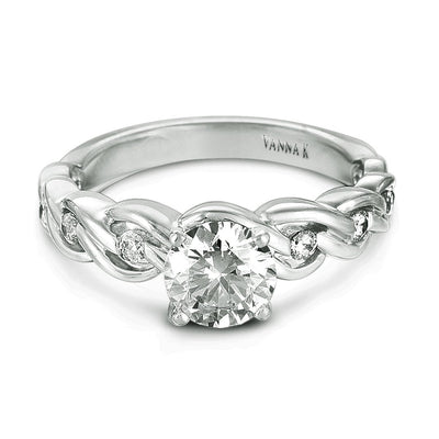 18K White Gold Diamond Engagement Ring