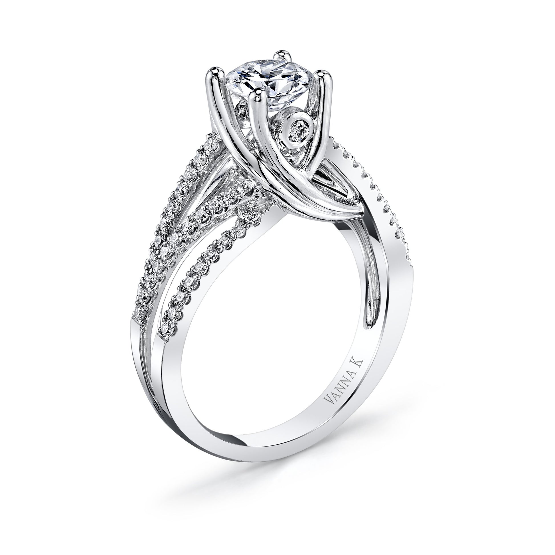 18K White Gold Diamond Engagement Ring