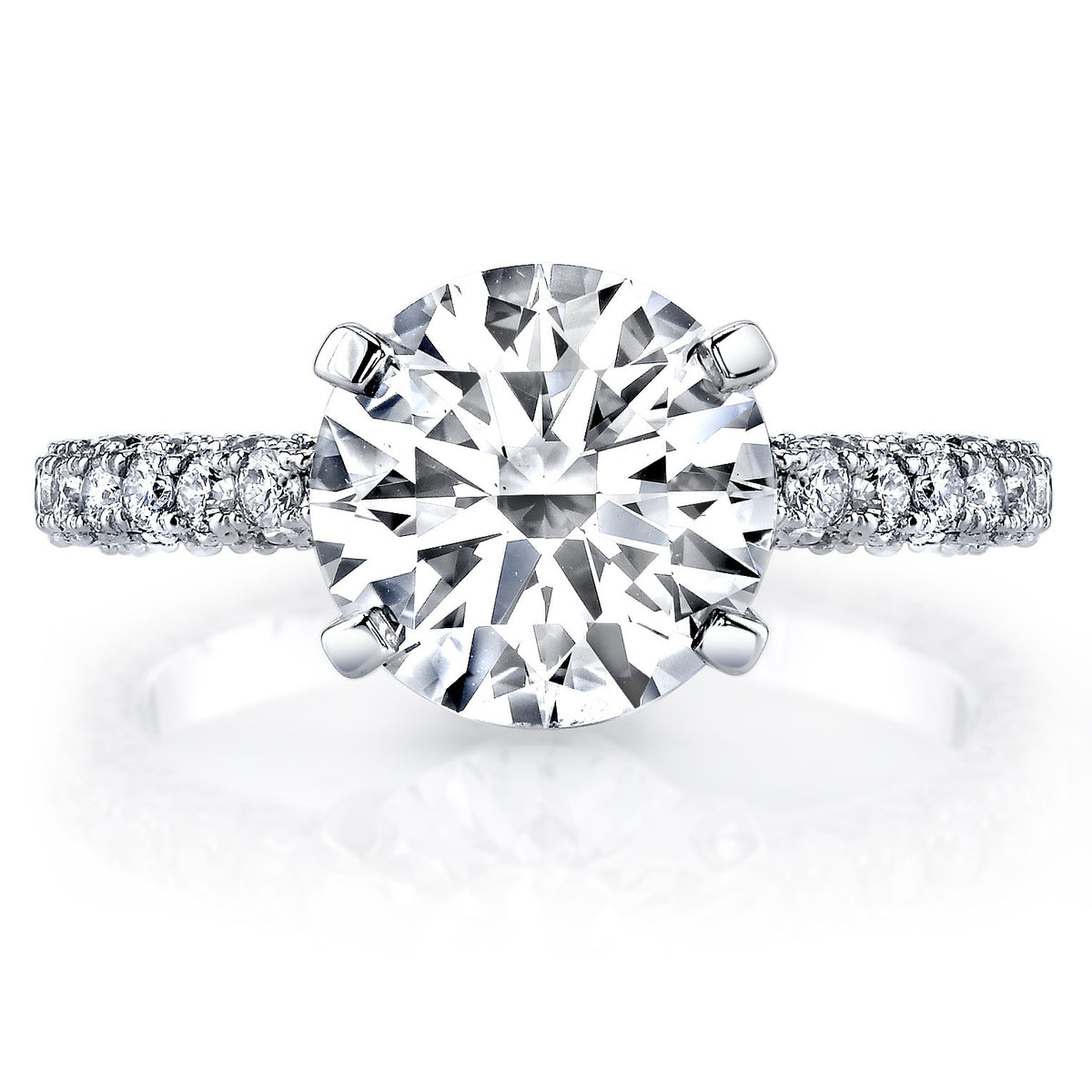 18K White Gold Diamond Engagement Ring